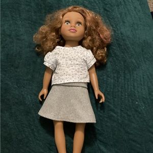 Journey Girls 18 inch Alana Doll with Brown Hair Light Blue Eyes.